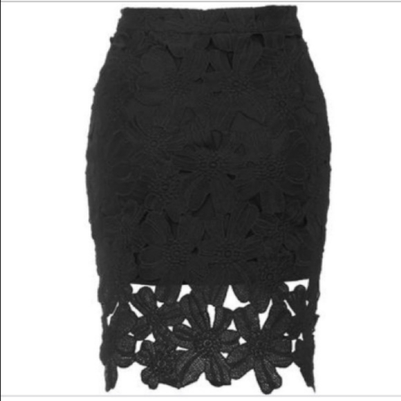 WYLDR Dresses & Skirts - WYLDR Lace Midi Pencil Skirt